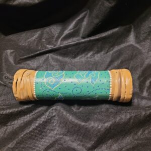 Vintage Handmade Percussion Shaker – 8" x 2.5" – Unique Rhythmic Instrument