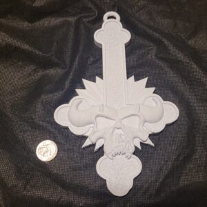 Vintage-Inspired 'Lucifuge' Pendant – 3D Printed White Filament with Metallic Variants